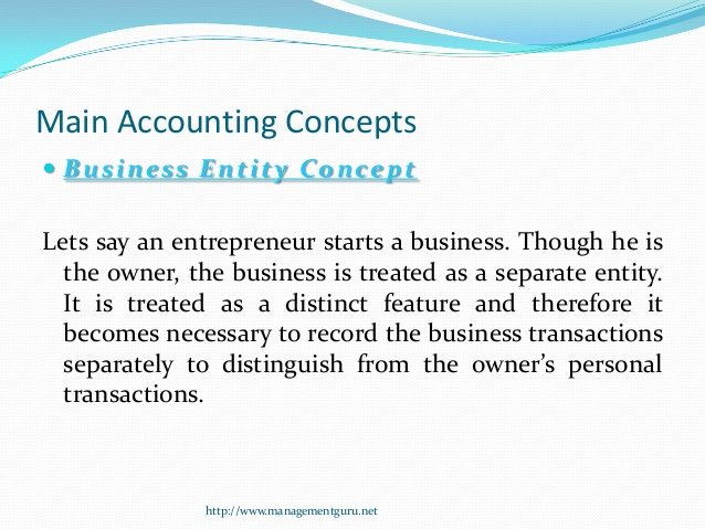 main accounting concepts