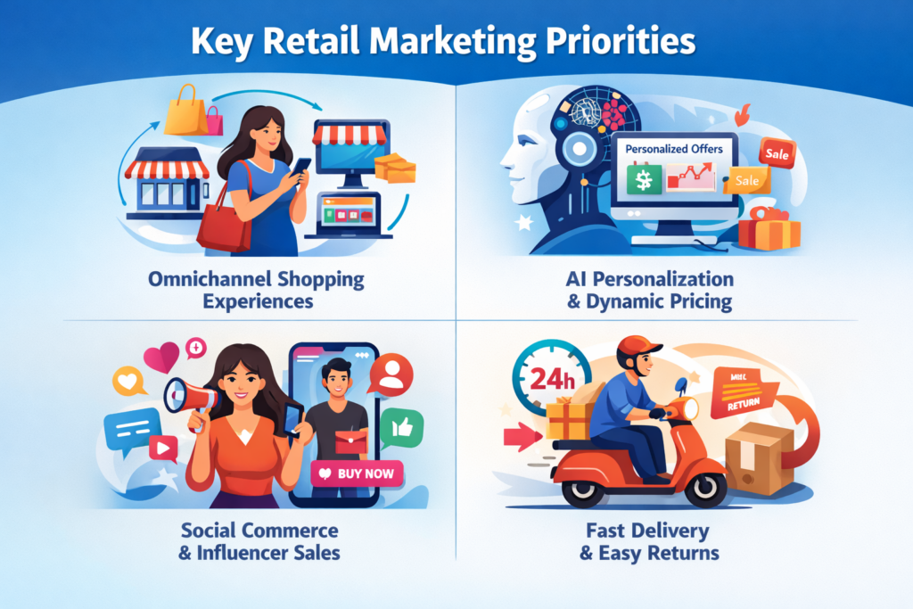 Key retail marketing priorities.