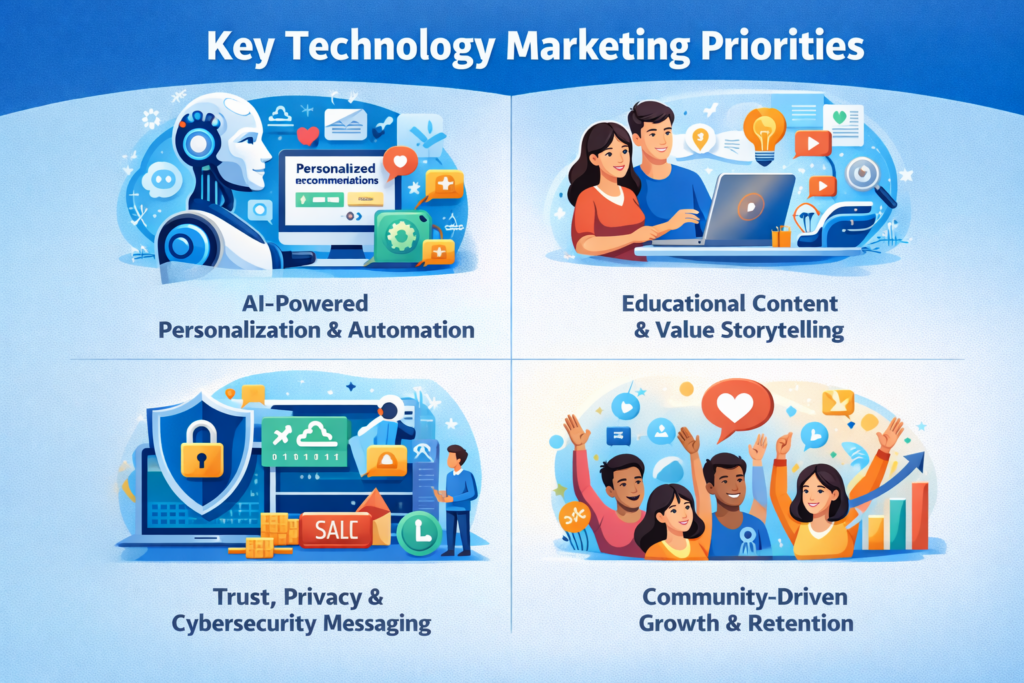 Key technology marketing priorities.