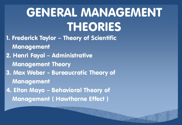 General management theories