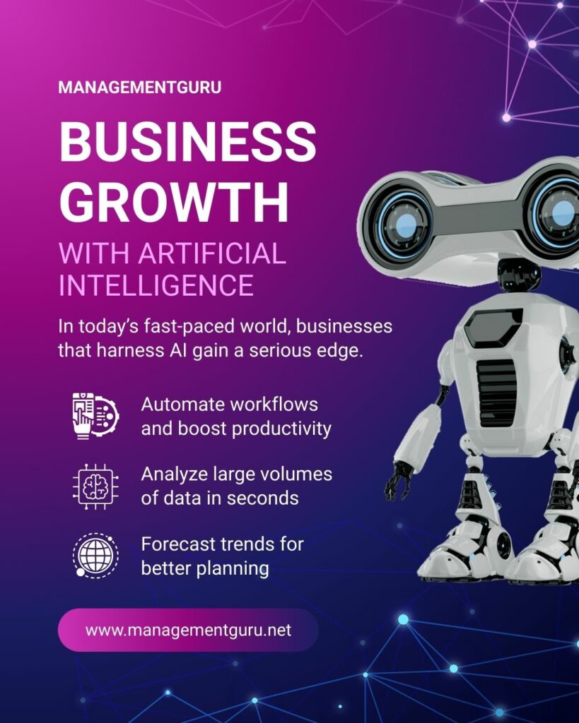 Business growth with Artificial Intelligence Technology.