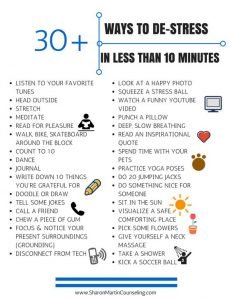 30 ways to destress in less than ten minutes