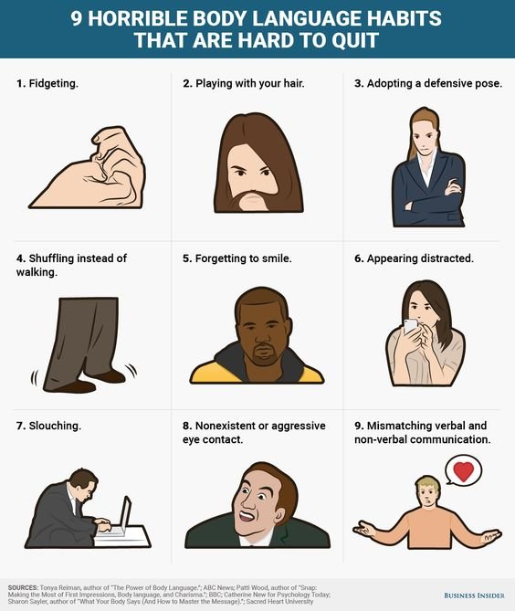 9 Horrible body language habits that are hard to quit
