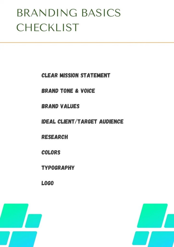 Instagram Branding Basics Checklist