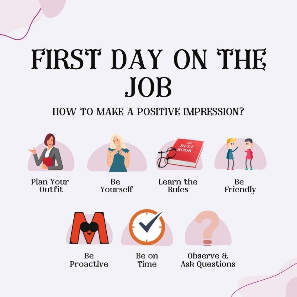 How to make a positive impression on the first day on the new job?/ 