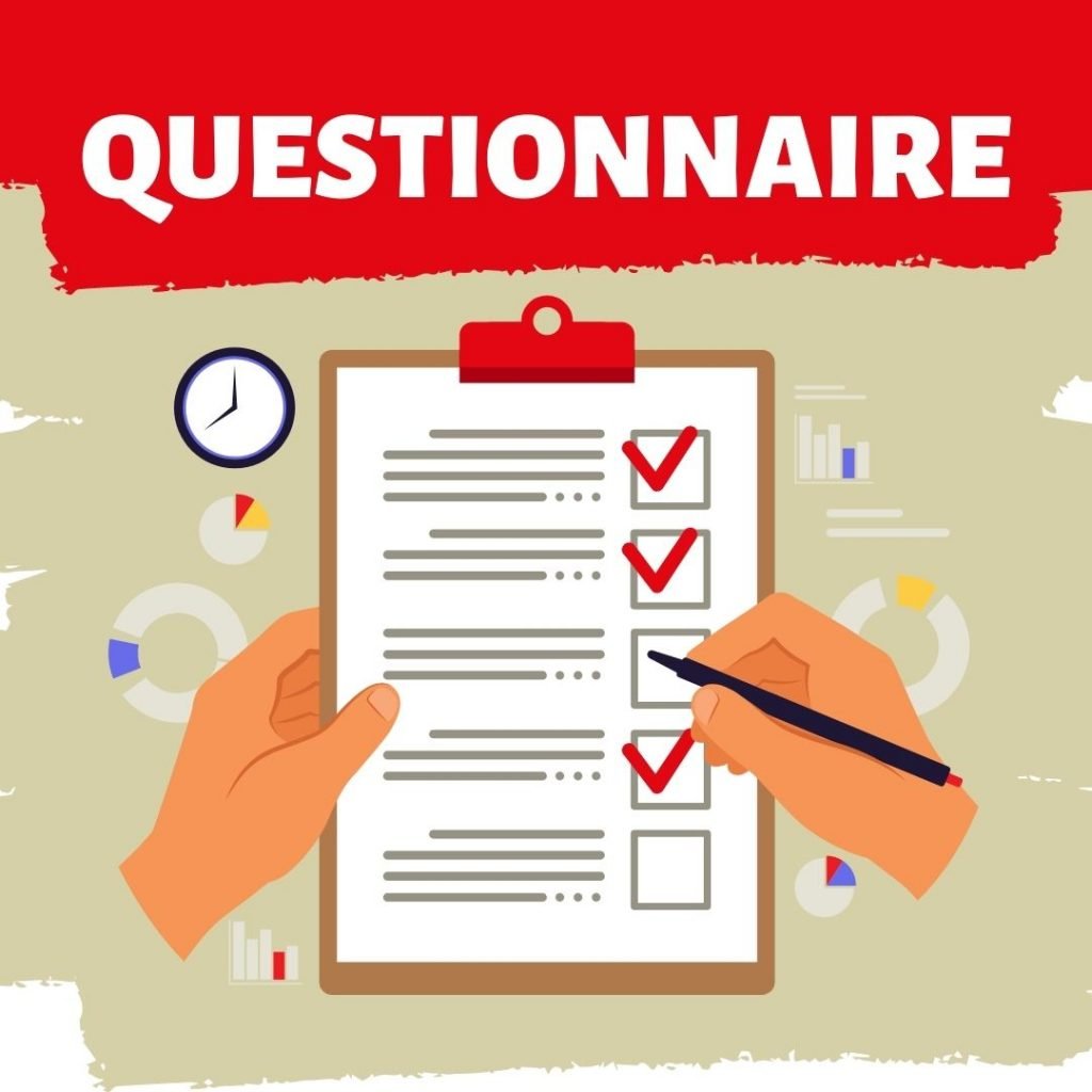 Employee questionnaire for feedback and further discussions to resolve discrepancies.