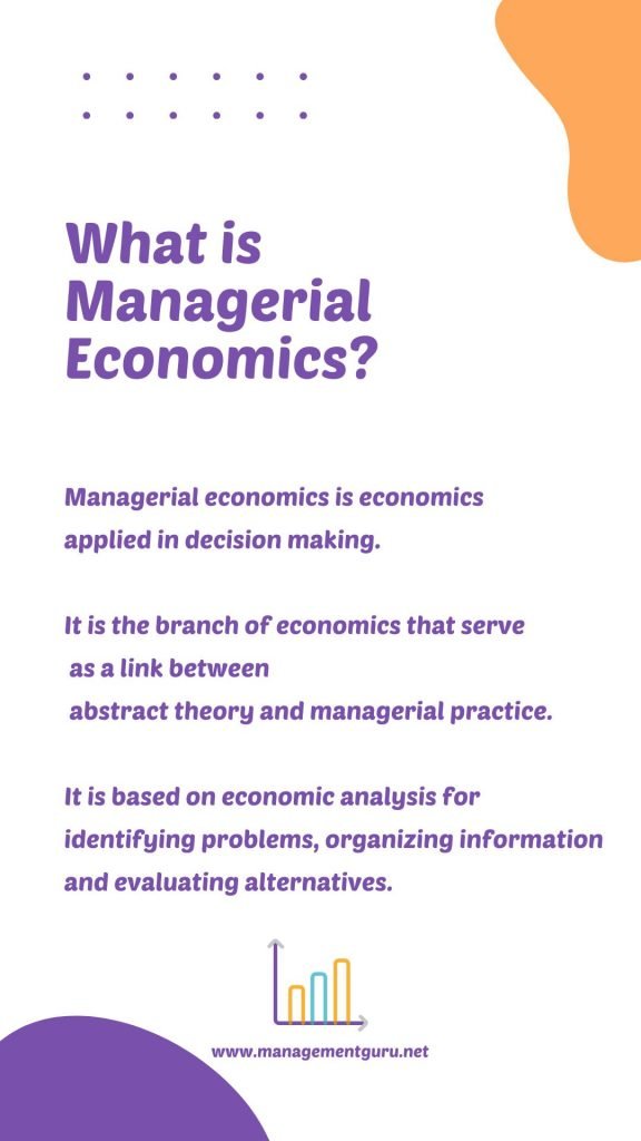 Whta is managerial economics ?
