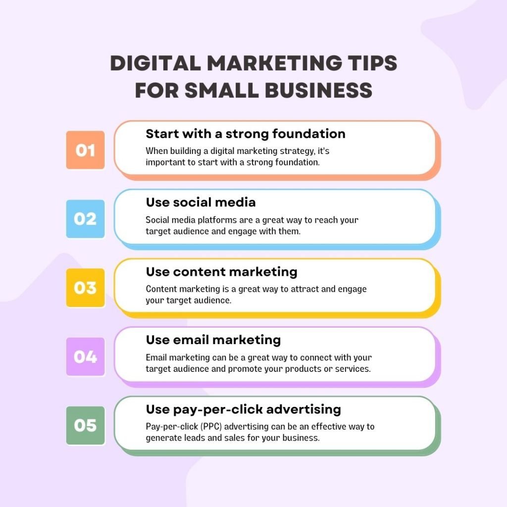 Digital marketing tips for small business.