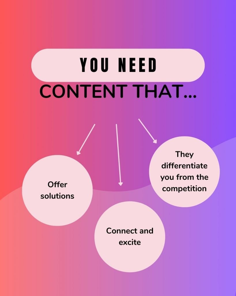 You need content that offer solutions.