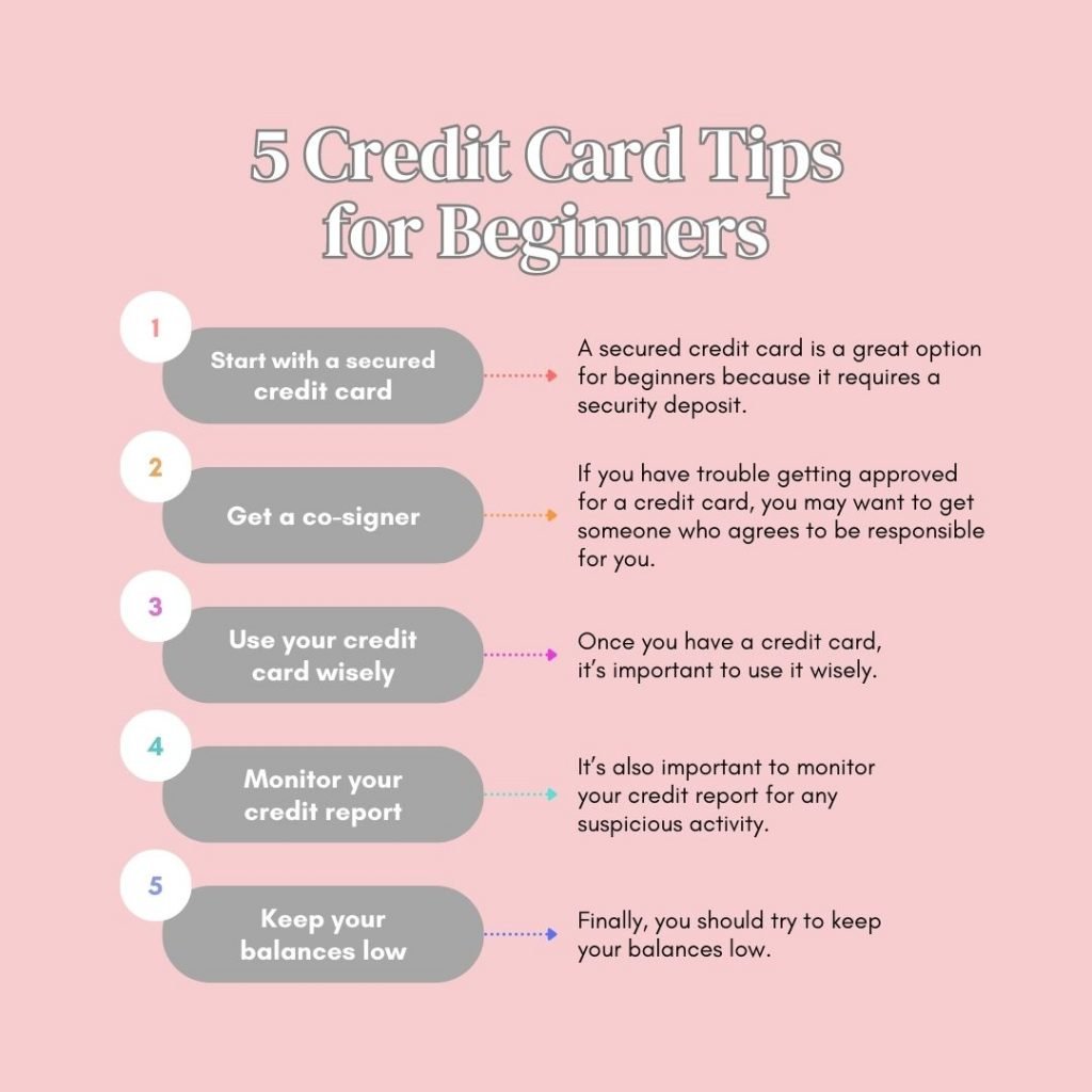 5 Credir card tips for beginners.