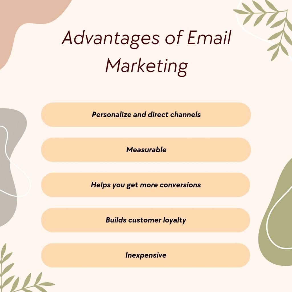 Email marketing advantages - email list