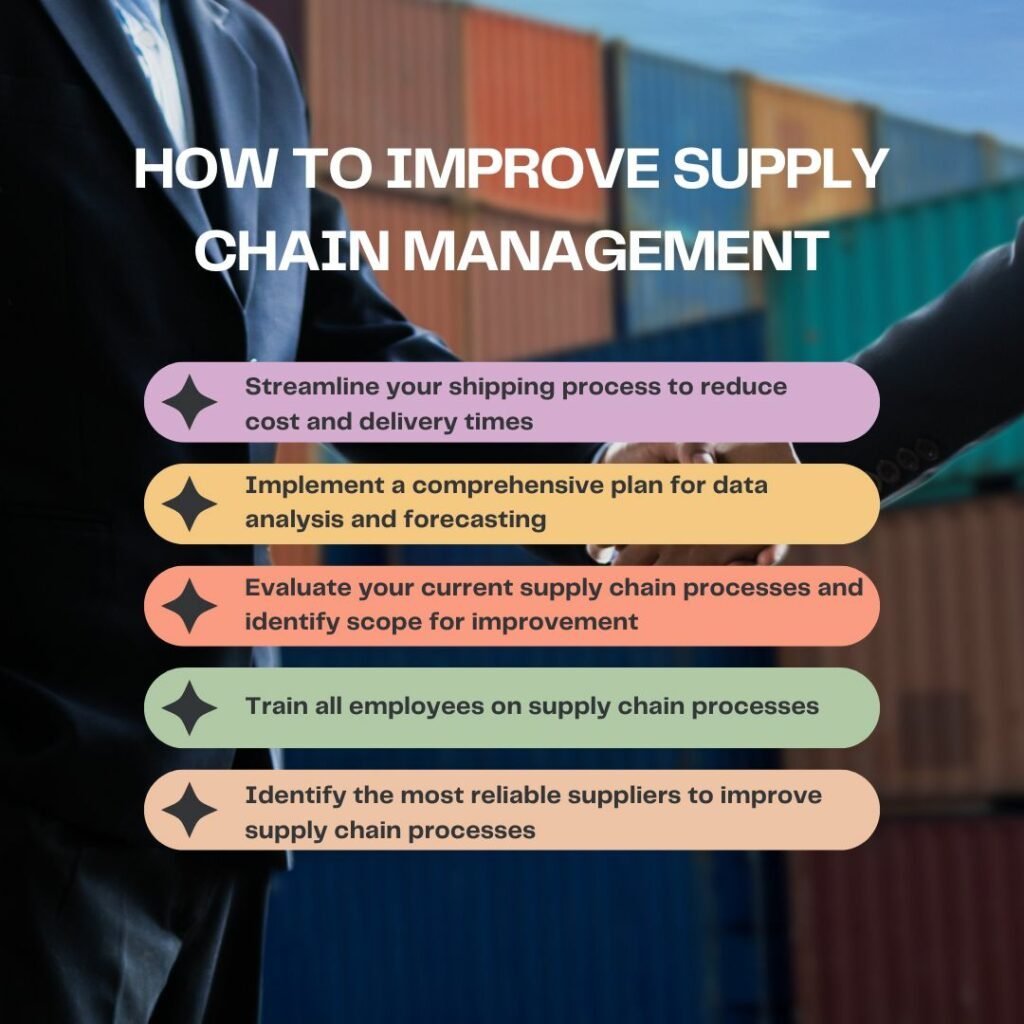 Top 5 ways to improve supply chain management process.