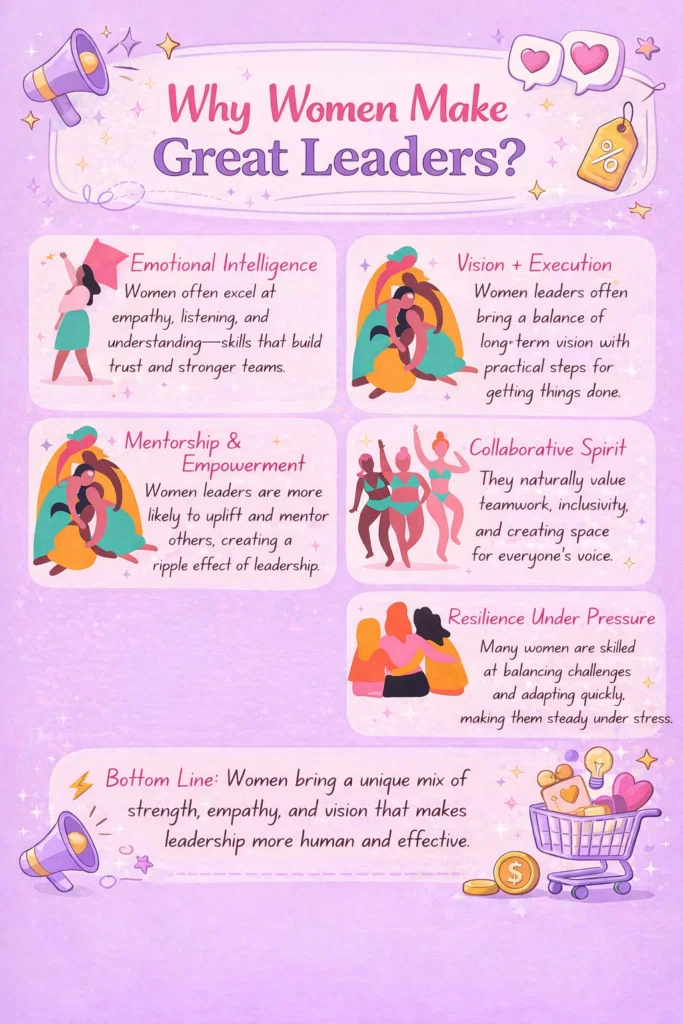 Reasons why women make great leaders!